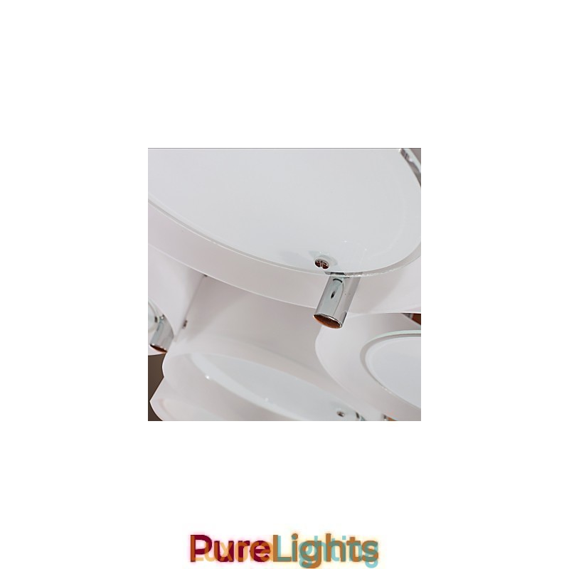 Designer Touch Decorative Modern Contemporary Chrome Metal Chandelier Flush Mount