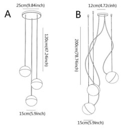 Designer Touch Decorative Nordic Ball Cluster Pendant Light Modern Creative Round Shape Lamp Lighting