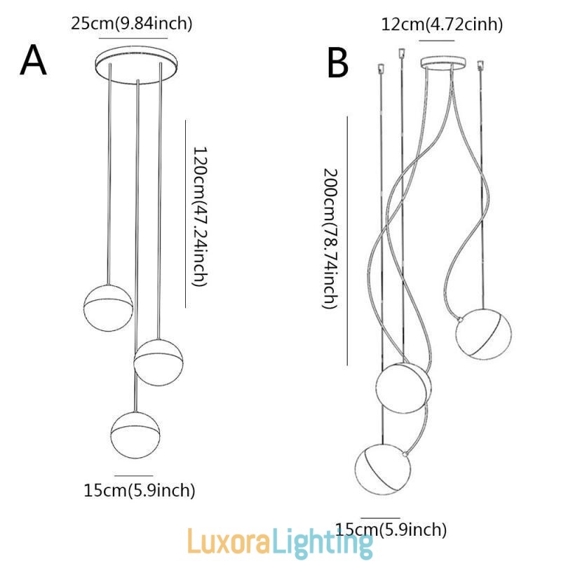 Designer Touch Decorative Nordic Ball Cluster Pendant Light Modern Creative Round Shape Lamp Lighting