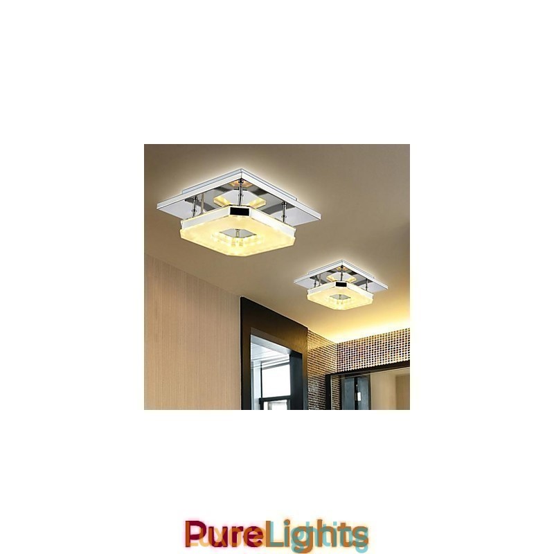 Designer Touch Decorative Acrylic Flush Mount 1 light Modern Acrylic Electroplating Stainless Steel