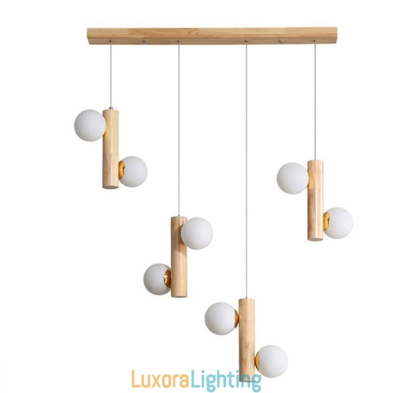 Designer Touch Decorative Wood Pendant Light Magic Bean Cluster Ceiling Light Island