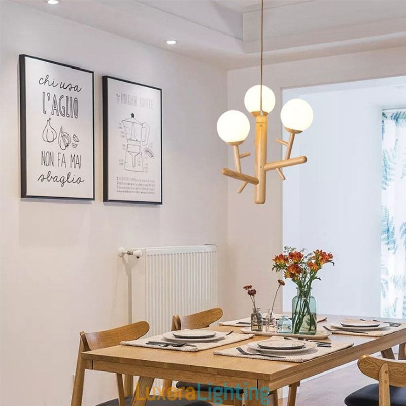 Designer Touch Decorative Nordic Creative Wooden Pendant Light