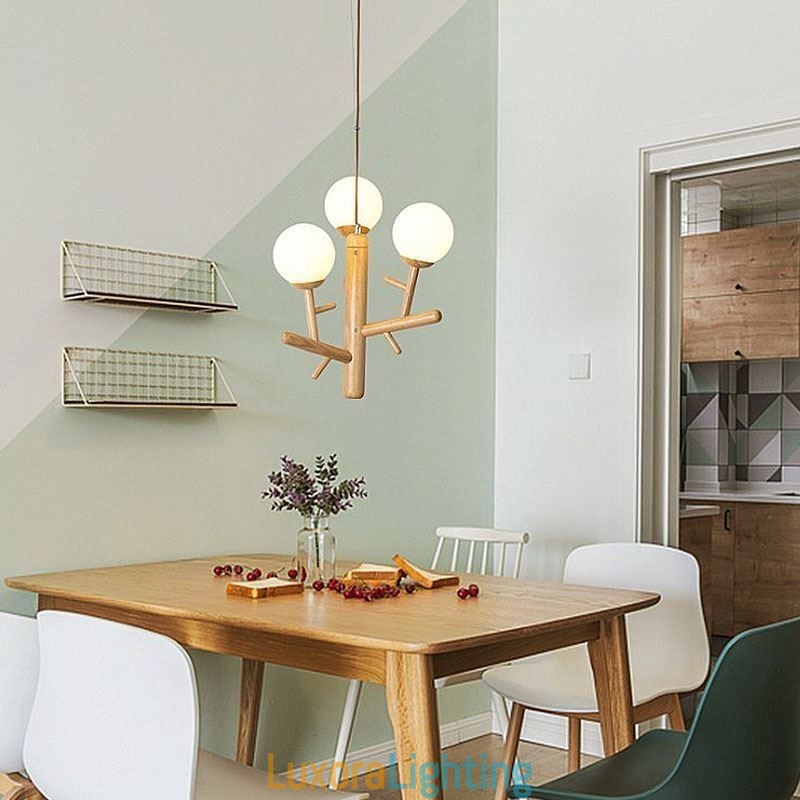 Designer Touch Decorative Nordic Creative Wooden Pendant Light