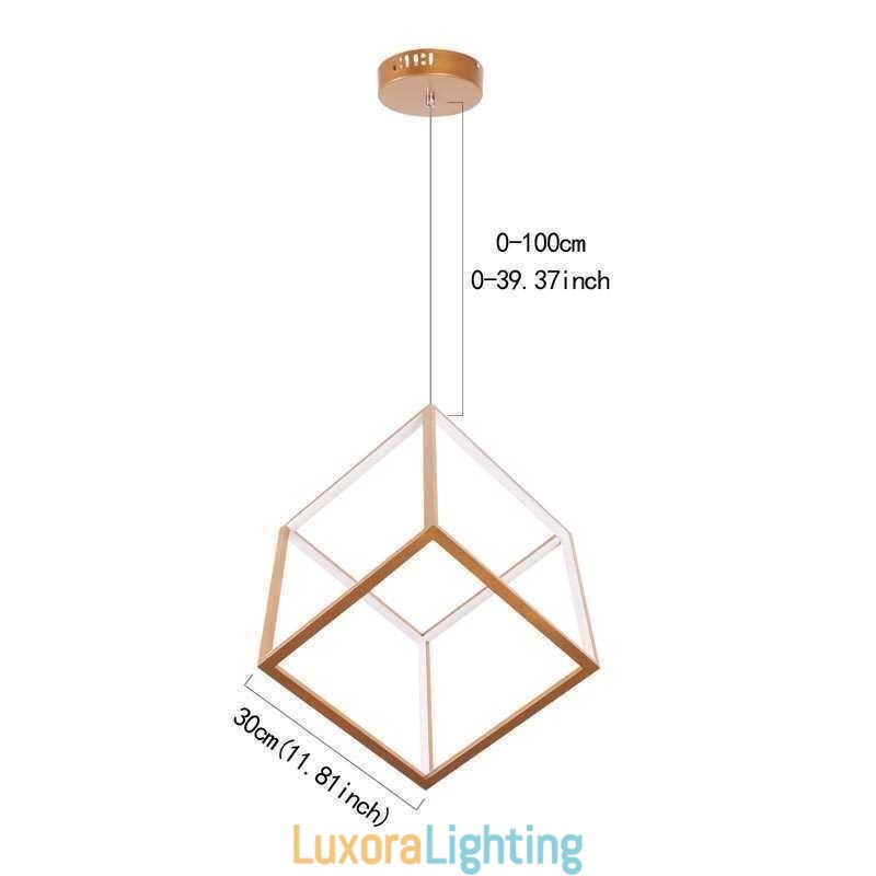Designer Touch Decorative Postmodern Pendant Light Geometric Gold Hanging Light