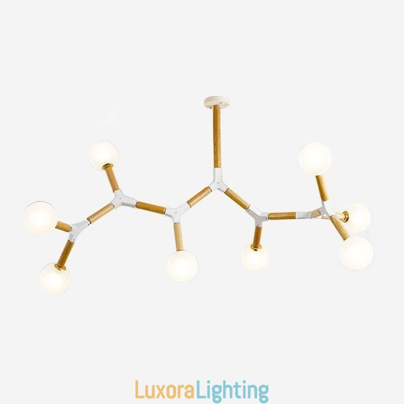 Designer Touch Decorative Nordic Magic Bean Pendant Light Creative Wooden Lighting