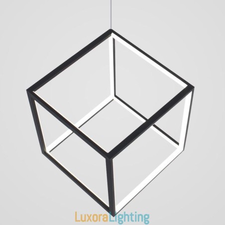 Designer Touch Decorative Black Pendant Light Geometric Cube Lighting