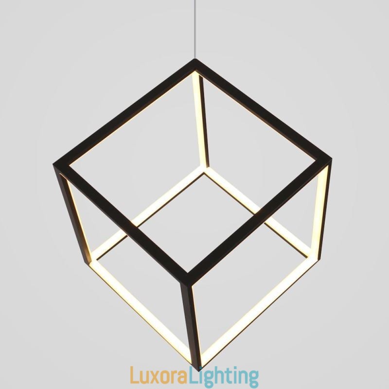 Designer Touch Decorative Black Pendant Light Geometric Cube Lighting