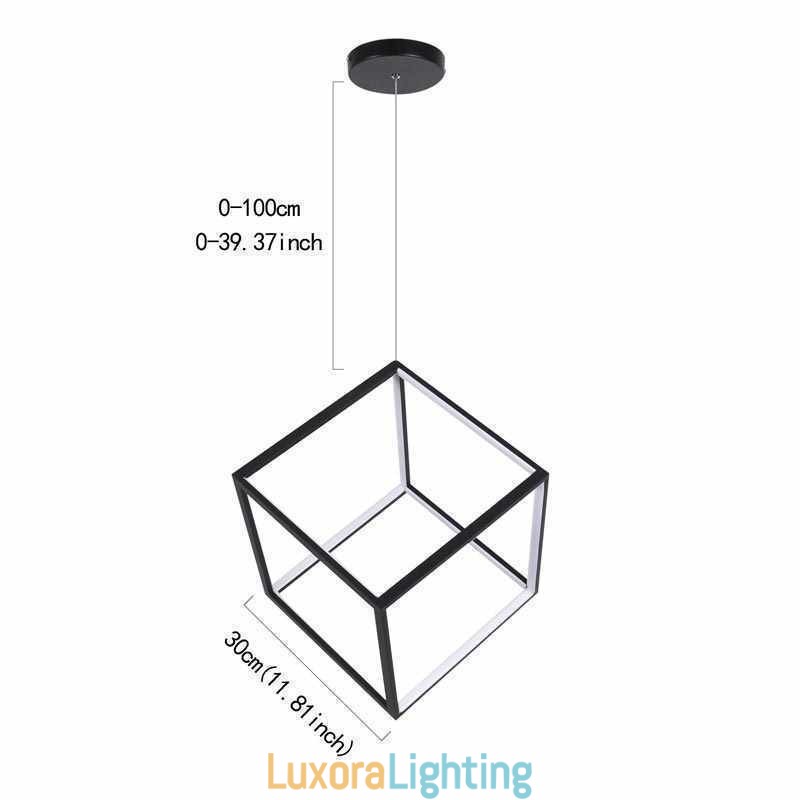 Designer Touch Decorative Black Pendant Light Geometric Cube Lighting