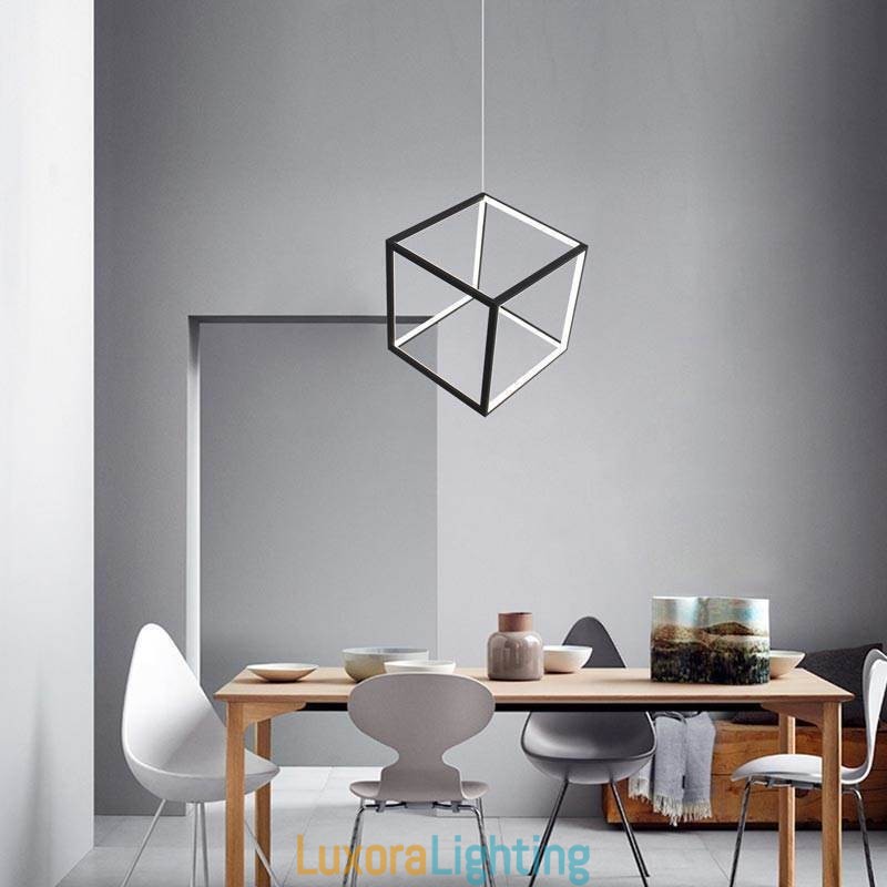 Designer Touch Decorative Black Pendant Light Geometric Cube Lighting