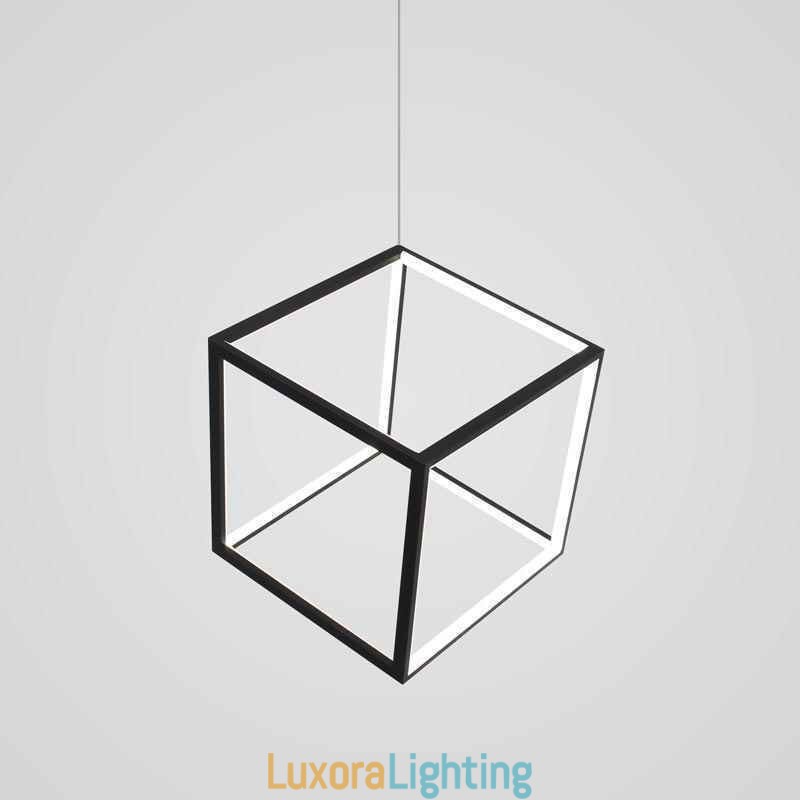 Designer Touch Decorative Black Pendant Light Geometric Cube Lighting