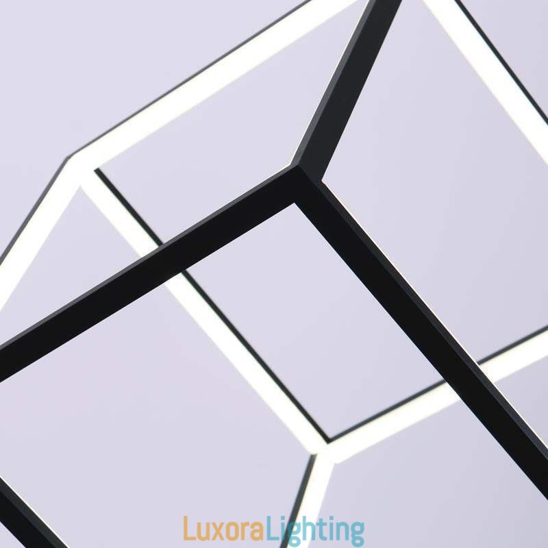 Designer Touch Decorative Black Pendant Light Geometric Cube Lighting