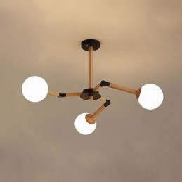 Designer Touch Decorative Nordic Magic Bean Pendant Light Creative Wooden Light Fitting