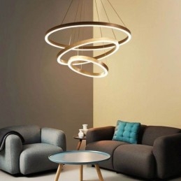 Designer Touch Decorative Pendant Light Drawing Craft 3 Rings Lamp 80+60+40cm