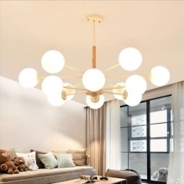 Designer Touch Decorative Magic Bean Pendant Light Creative Nordic Wooden Light Fitting