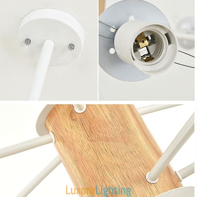 Designer Touch Decorative Magic Bean Pendant Light Creative Nordic Wooden Light Fitting