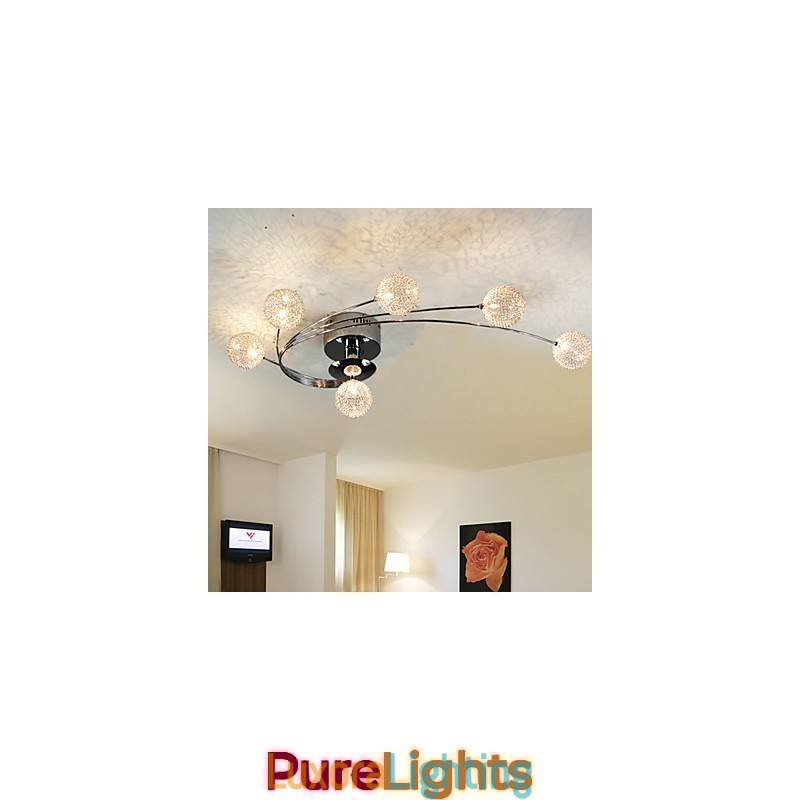Designer Touch Decorative Ceiling Light Modern Living Bulbs Included 6 Lights