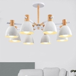 Designer Touch Decorative Modern Simple Macaron Pendant Light Creative Wooden Lighting