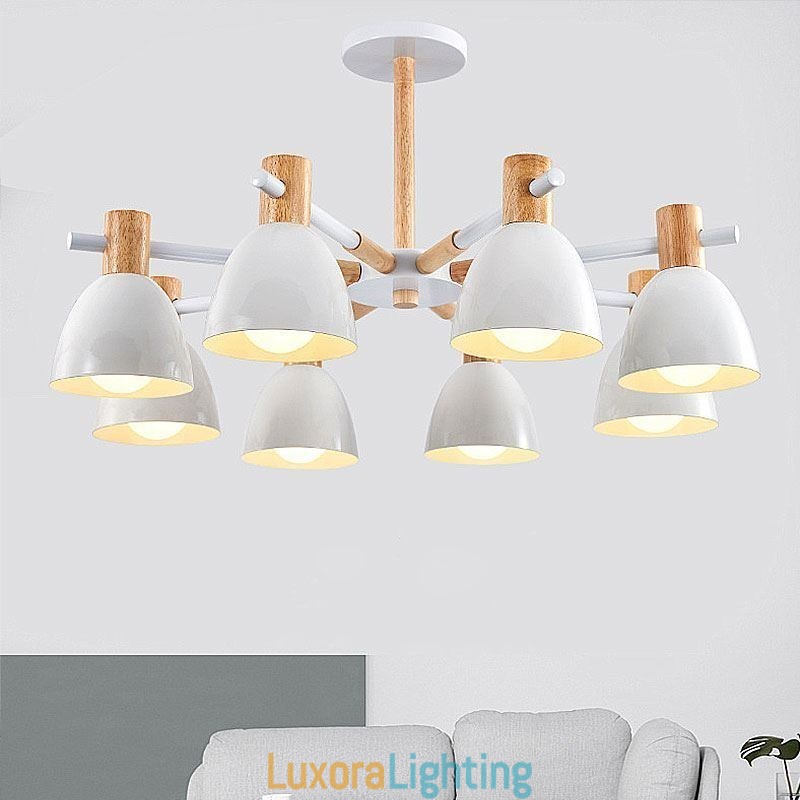 Designer Touch Decorative Modern Simple Macaron Pendant Light Creative Wooden Lighting