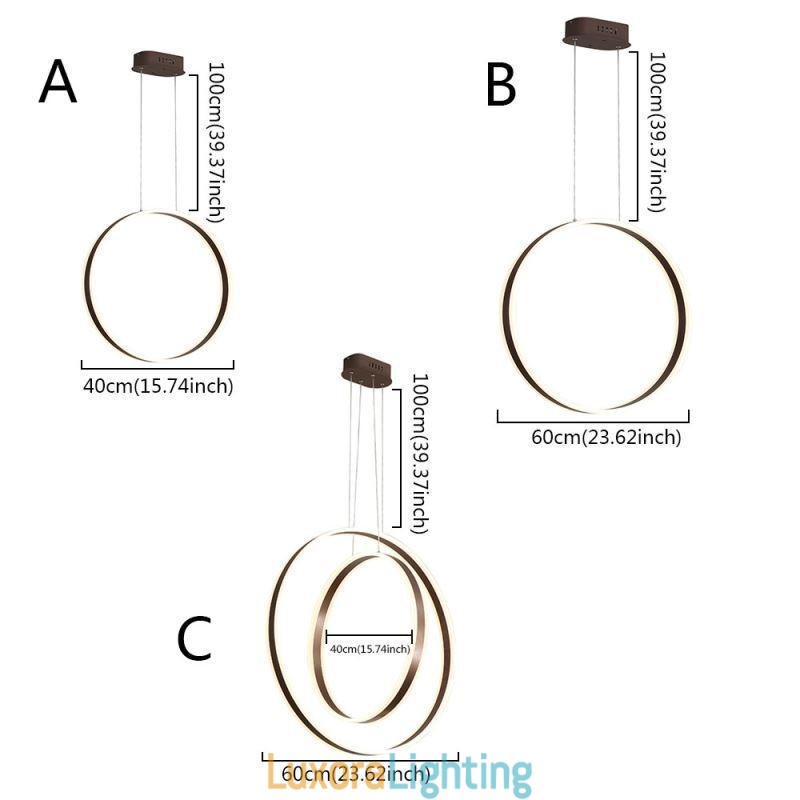 Designer Touch Decorative Nordic Pendant Light Acrylic Ring Shape Pendant Light