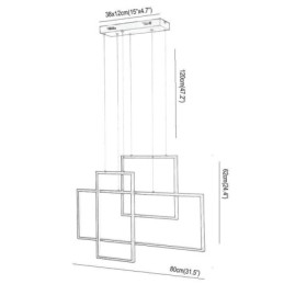 Designer Touch Decorative Nordic Pendant Light Geometric Square Pendant Light