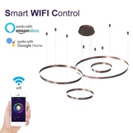 Designer Touch Decorative Postmodern Pendant Light Acrylic Ring Shape Pendant Light