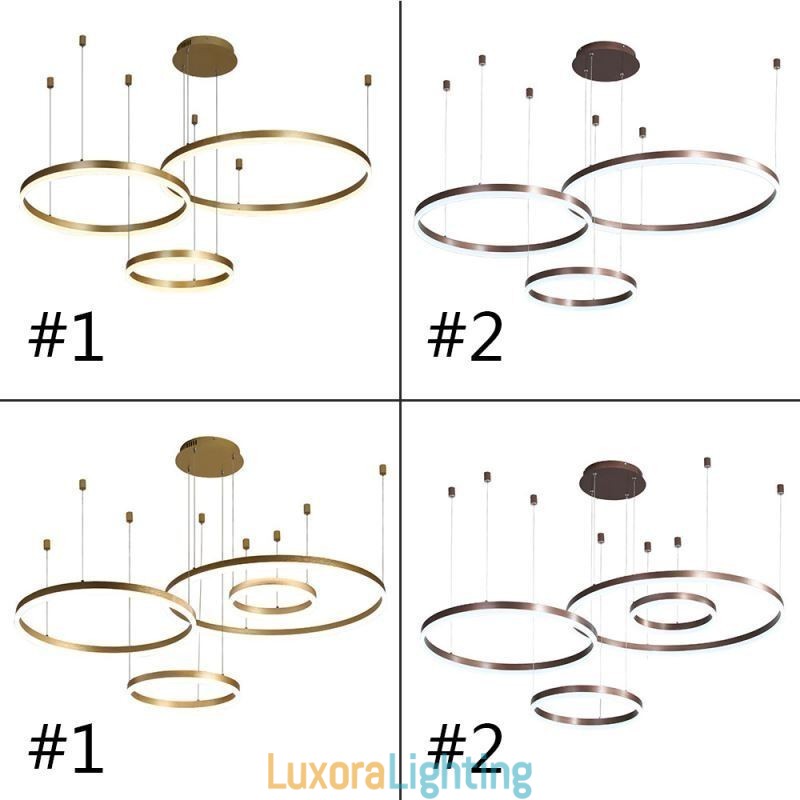 Designer Touch Decorative Postmodern Pendant Light Acrylic Ring Shape Pendant Light