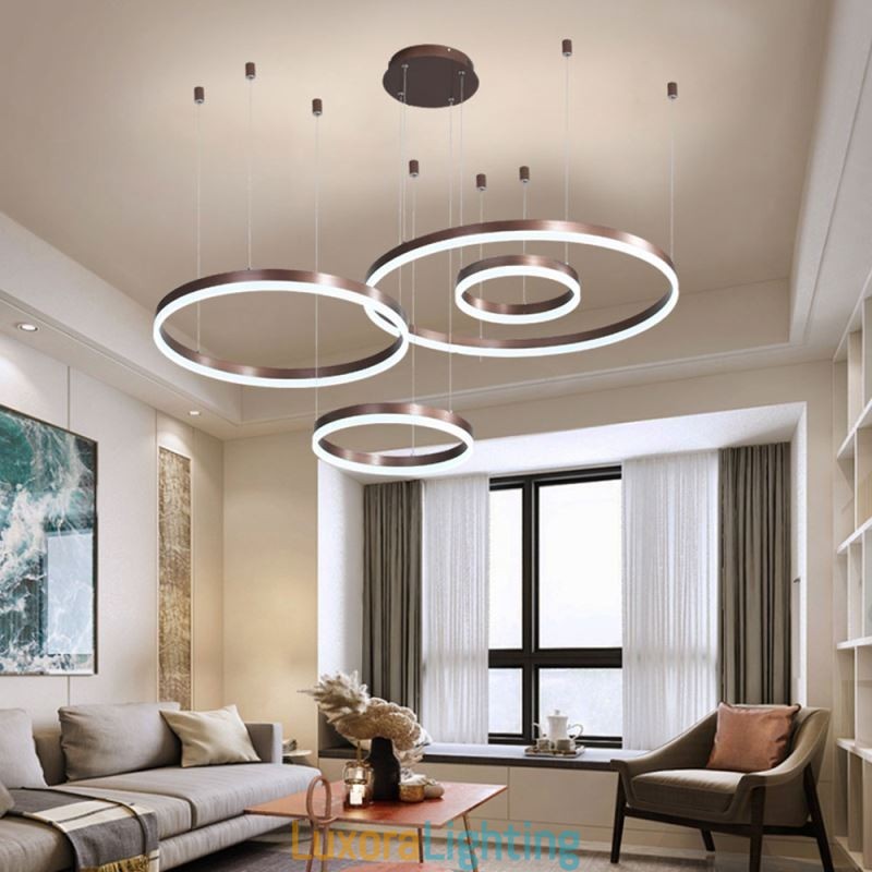 Designer Touch Decorative Postmodern Pendant Light Acrylic Ring Shape Pendant Light