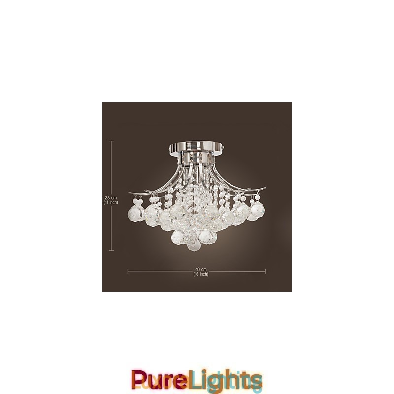Designer Touch Decorative Chandelier Modern Crystal 3 Lights