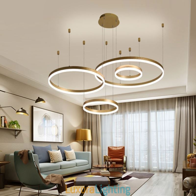 Designer Touch Decorative Postmodern Pendant Light Acrylic Ring Shape Pendant Light