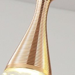 Designer Touch Decorative Seeded Glass Teardop Cluster Pendant Lighting