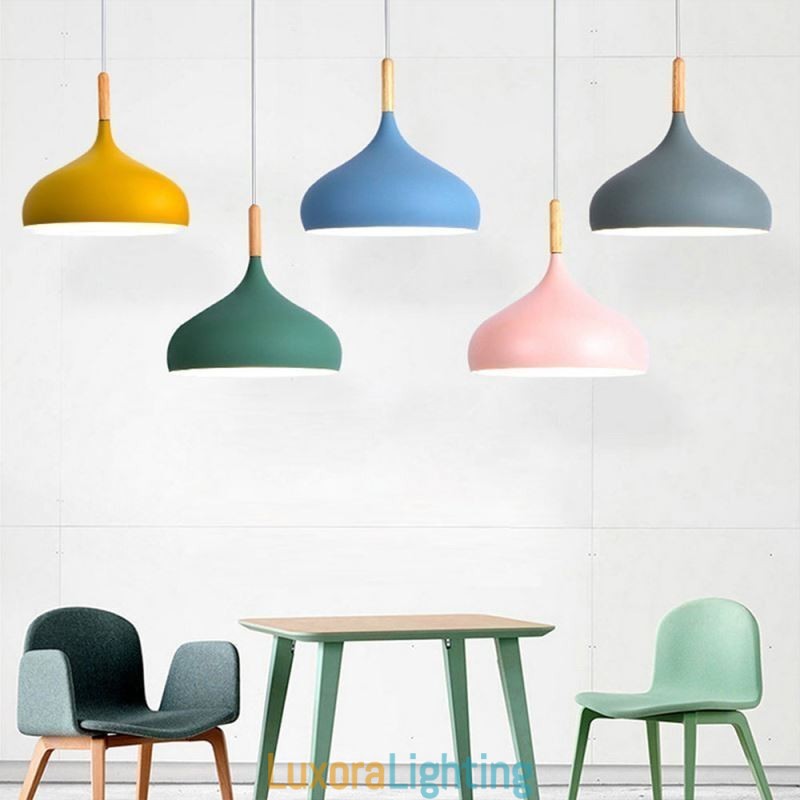 Designer Touch Decorative Modern Pendant Light Aluminum Macaron Lamp Home Adjustable Light