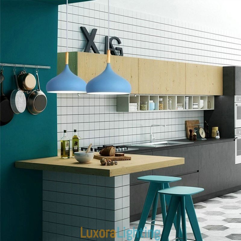 Designer Touch Decorative Modern Pendant Light Aluminum Macaron Lamp Home Adjustable Light