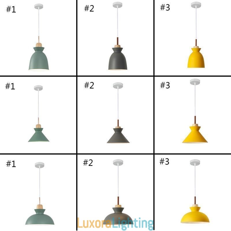 Designer Touch Decorative Pendant Light Nordic Metal Dome Macaron Colors Lamp Light
