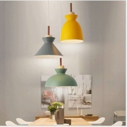 Designer Touch Decorative Pendant Light Nordic Metal Dome Macaron Colors Lamp Light