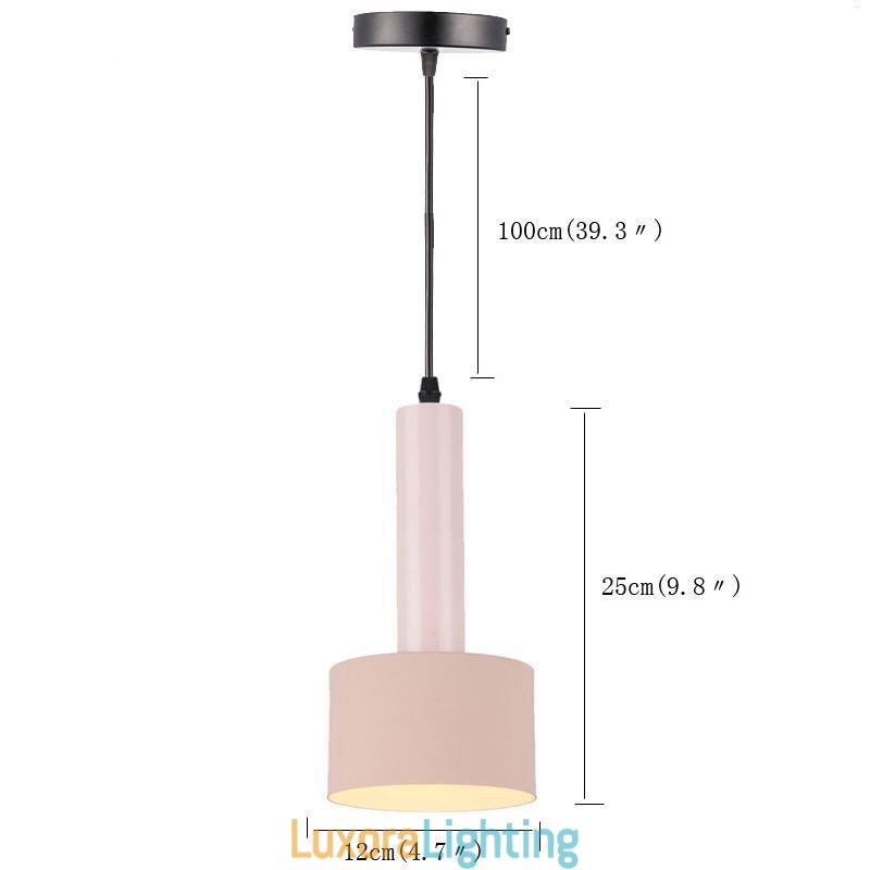 Designer Touch Decorative Modern Simple Pendant Light Cylinder Shape Lamp Aluminum Lighting Light