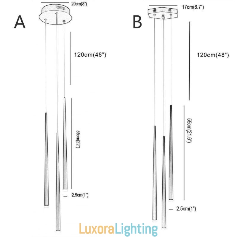 Designer Touch Decorative Modern Simple Pendant Light Cylinder Shape Lighting Meteor Rain Lamp Light