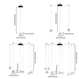Designer Touch Decorative Modern Pendant Light Crystal Chandelier Light Home Lighting Lamp
