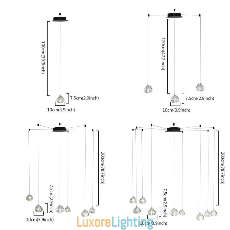 Designer Touch Decorative Modern Pendant Light Crystal Chandelier Light Home Lighting Lamp