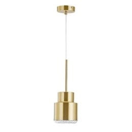 Designer Touch Decorative Postmodern Glass Pendant Light Golden Cylinder Lamp Bright Lighting Light