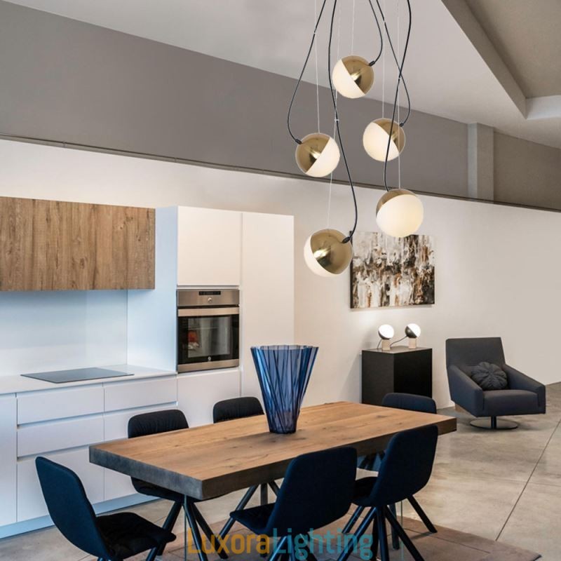 Designer Touch Decorative Nordic Cluster Pendant Light Creative Circle Shape Lamp Lighting