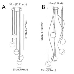 Designer Touch Decorative Nordic Cluster Pendant Light Creative Circle Shape Lamp Lighting