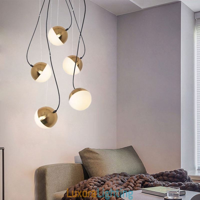 Designer Touch Decorative Nordic Cluster Pendant Light Creative Circle Shape Lamp Lighting