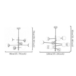 Designer Touch Decorative Contemporary Pendant Light Magic Bean Sputnik Chandelier Lamp