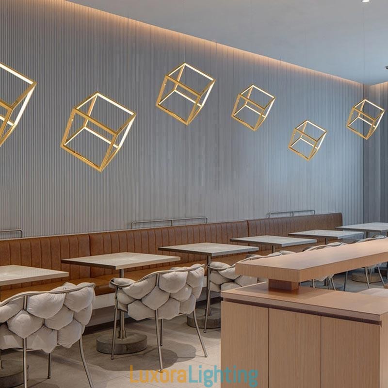 Designer Touch Decorative Postmodern Pendant Light Geometric Gold Hanging Light