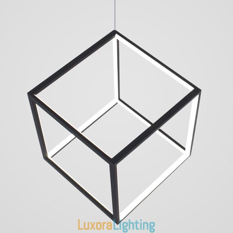 Designer Touch Decorative Black Pendant Light Geometric Cube Lighting LBY18069