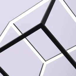 Designer Touch Decorative Black Pendant Light Geometric Cube Lighting LBY18069
