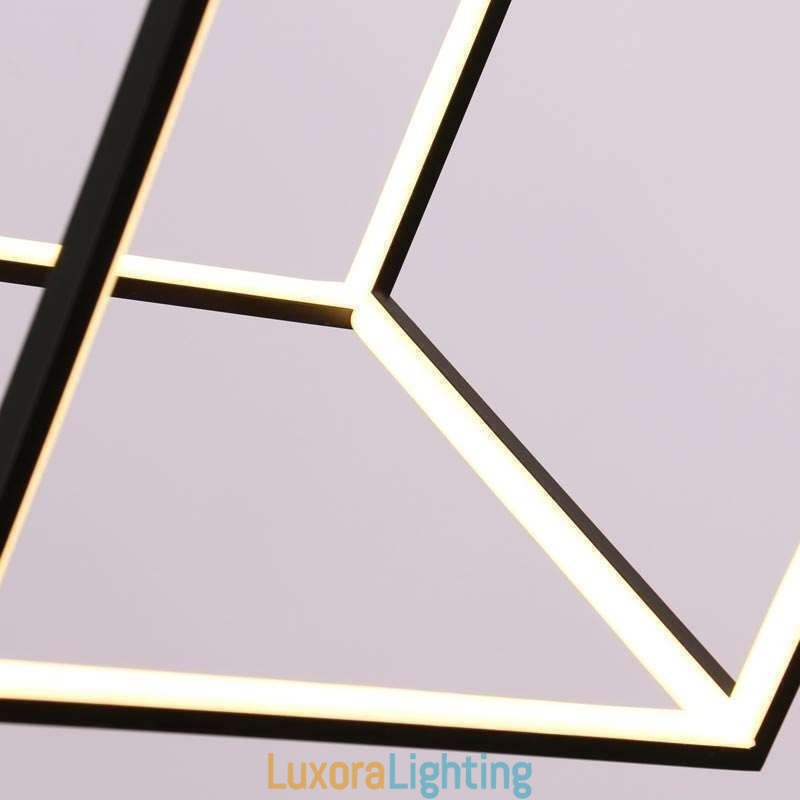 Designer Touch Decorative Black Pendant Light Geometric Cube Lighting LBY18069