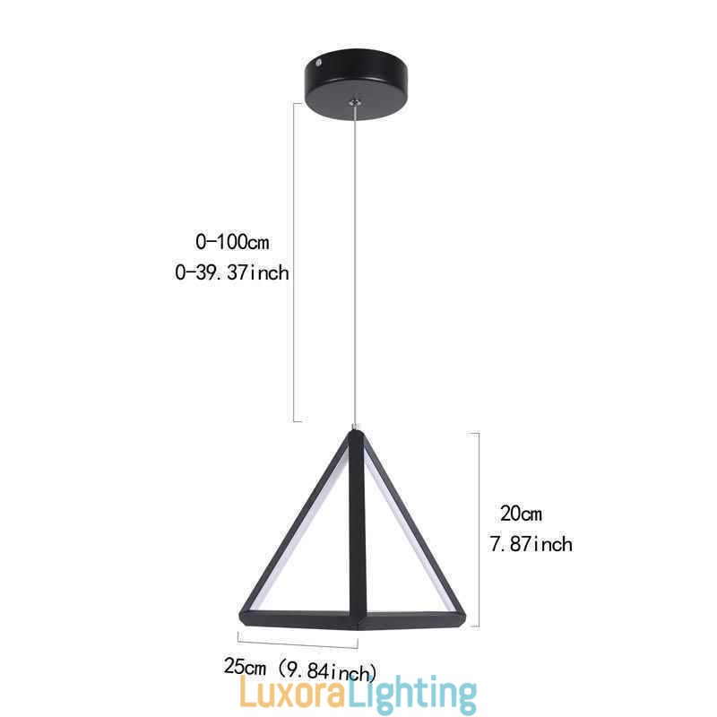 Designer Touch Decorative Postmodern Pendant Light Geometric Triangle Light Creative Lamp Lighting