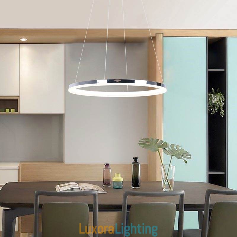 Designer Touch Decorative Modern Pendant Light Acrylic Circle Lamp 40cm