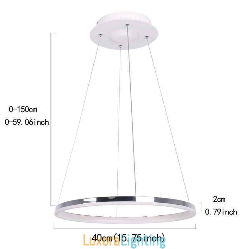 Designer Touch Decorative Modern Pendant Light Acrylic Circle Lamp 40cm